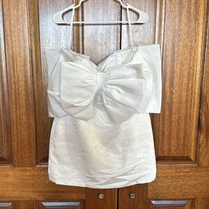 Untamed petals white bow dress